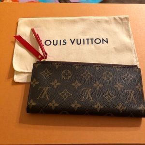 EUC authentic Louis Vuitton Adele wallet mono/red